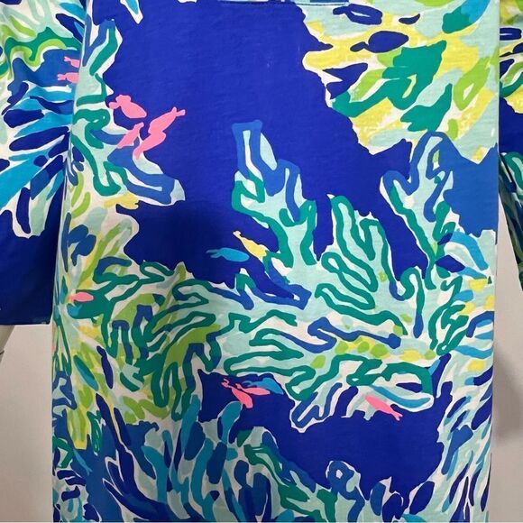 Lilly Pulitzer Riva Dress in‎ Wade and Sea Blue Print - M - Picture 7 of 16